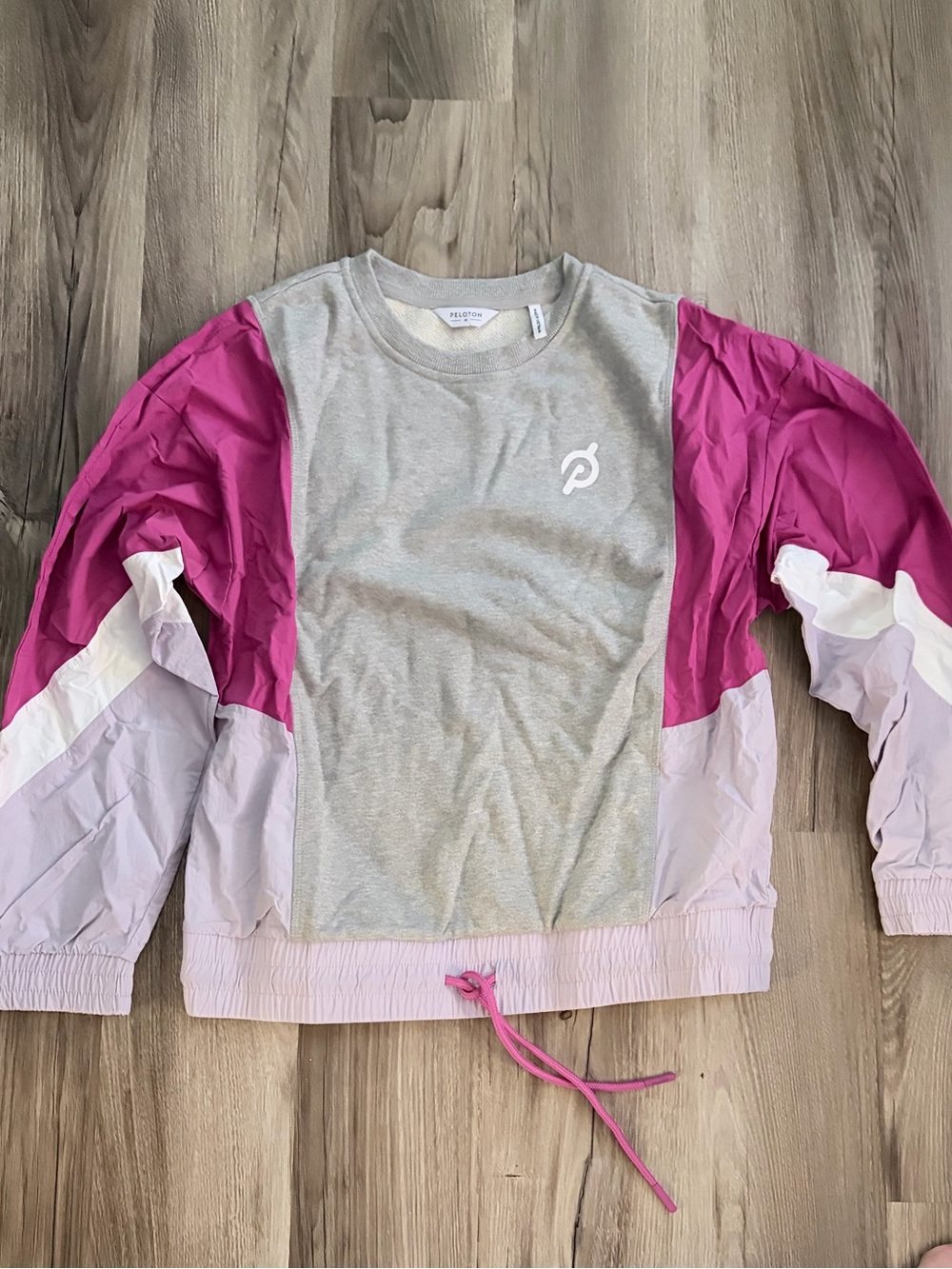 Peloton Colorblock Windbreaker Sweatshirt - Pink, Light Gray & Lavender
